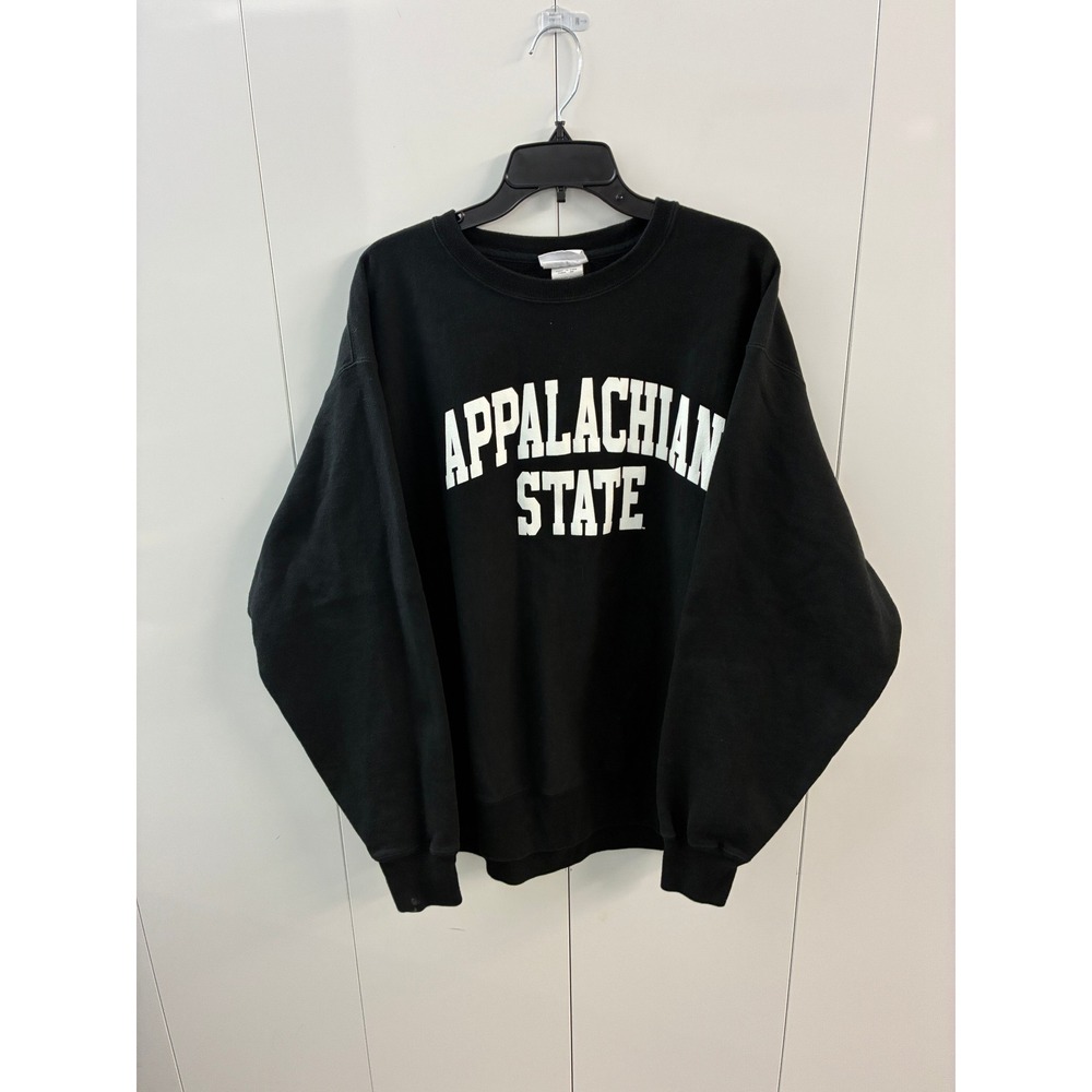 Champion Reverse Weave Appalachian State Sweatshirt Black 2XL Pullover Heavy